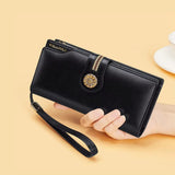 Carteira Feminina Grande Modelo Fleur Black -Linha William Polo