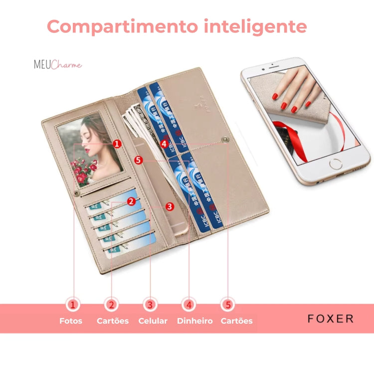 Carteira Feminina Grande Modelo Foxer Madeleine