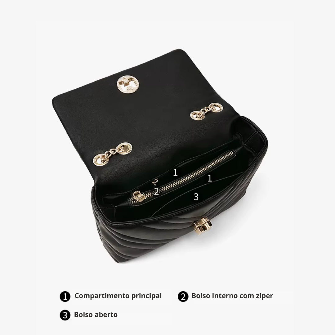 bolsa feminina transversal pequena- preta