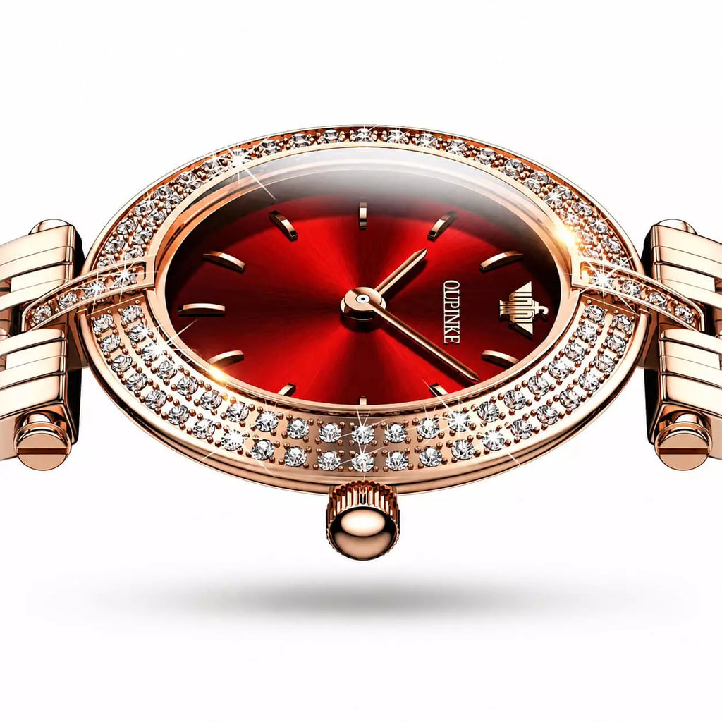 Relógio Feminino Quartzo Modelo Celebriné  Red Gold