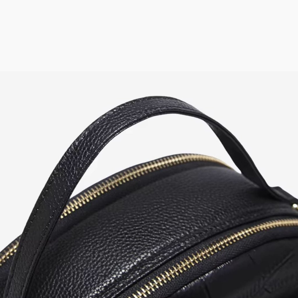 Bolsa Feminina Transversal De Couro Refinado  Modelo Rivelle Black