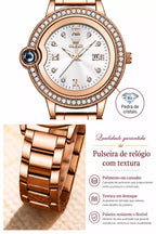 Relógio Feminino Quartzo Modelo Célestine Gold
