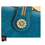 Carteira Feminina Grande Modelo Fleur Blue -Linha William Polo