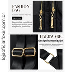 Mochila Feminina De Couro Modelo Bella Lux Black