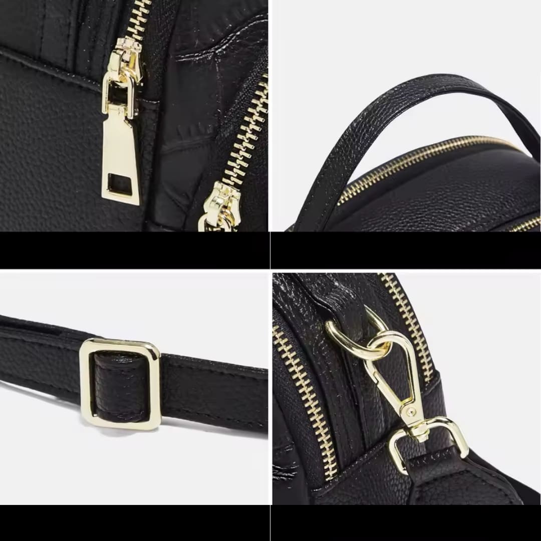 detalhes de acabamento premium da  Bolsa feminina FOXER Rivelle Black 