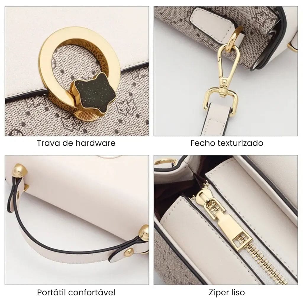 Bolsa Feminina Transversal Modelo Célinea Gray