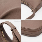 Bolsa Feminina  Ombro De Couro Genuíno  Modelo Lunéra Brown