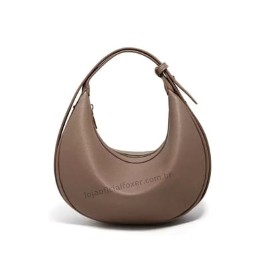 Bolsa Feminina  Ombro De Couro Genuíno  Modelo Lunéra Brown