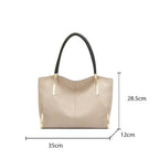Bolsa Feminina Grande Em Couro Refinado Modelo Velluto Beige