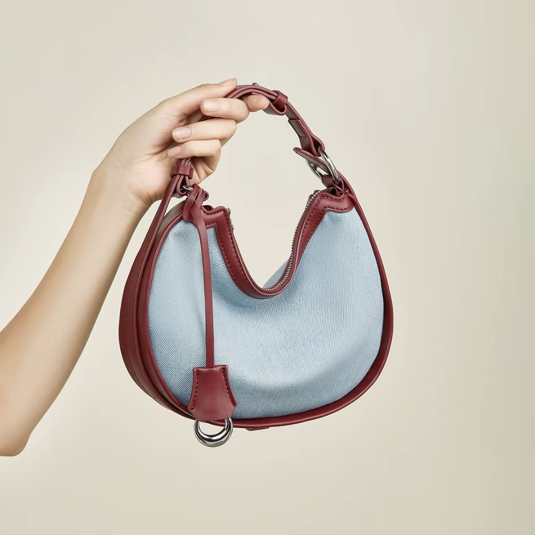 bolsa feminina transversal  pequena jeans luxe 2.2