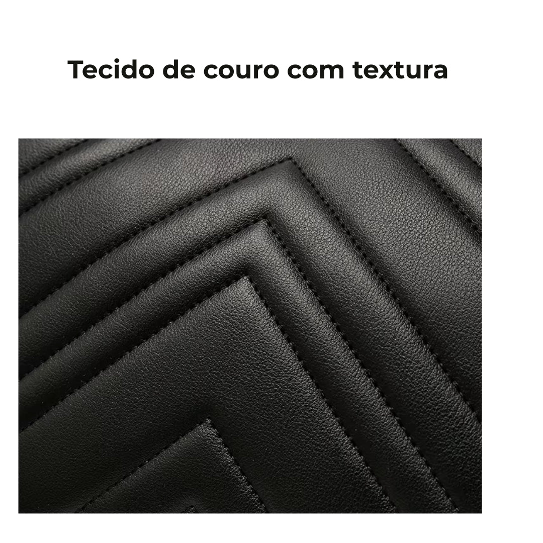 Bolsa feminina Transversal De Couro Modelo Camille Prestige  Black