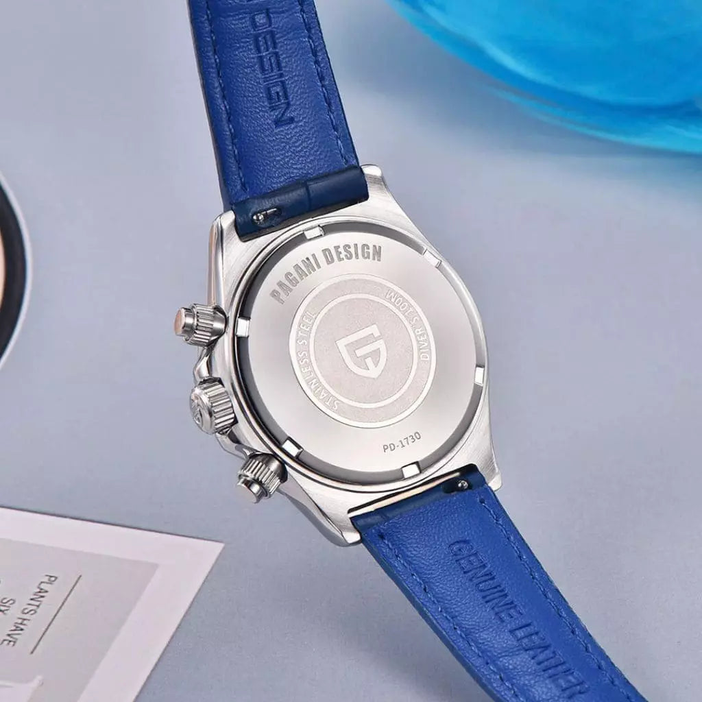 Relógio Feminino De Couro Pagani Design Seraphine  Blue