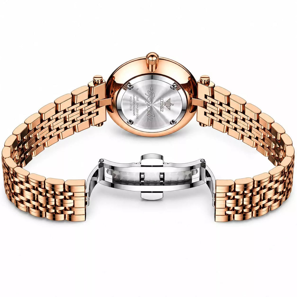 Relógio Feminino Quartzo Modelo Celebriné  Red Gold