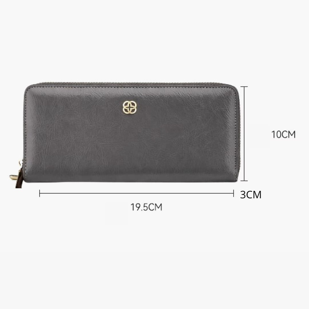 Carteira feminina Grande De Couro Genuíno  Modelo Rivolle- Linha WilliamPolo