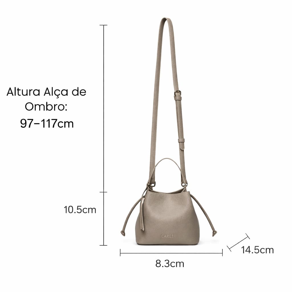 tamanho da alça da bolsa ravelle beige