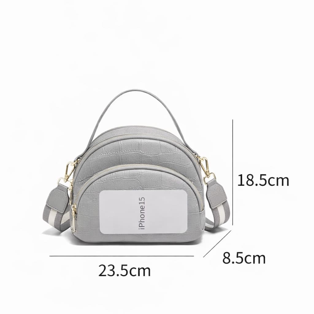 bolsa feminina transversal pequena  Rivelle Gray 1.2