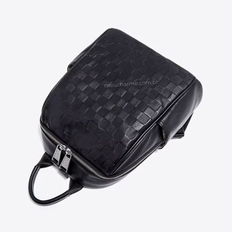Mochila Feminina De Couro Modelo Spine Black