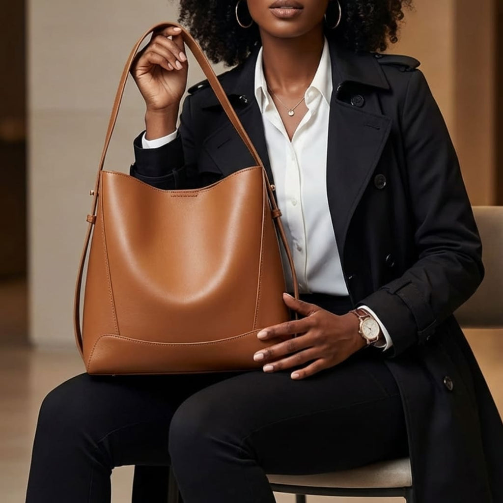 bolsa feminina grande de couro elegante
