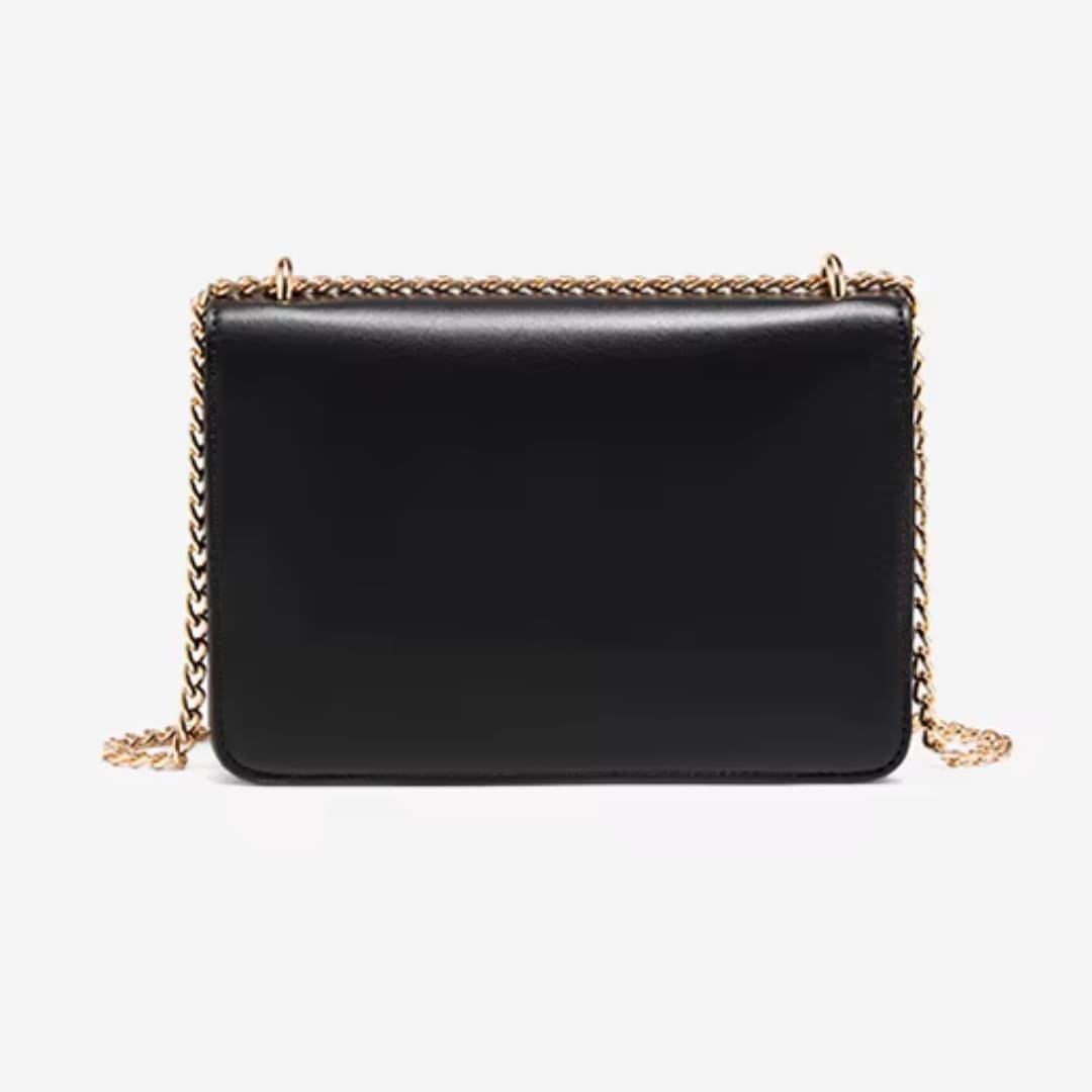 Bolsa Feminina Transversal FOXER em Couro Refinado Modelo Arvelle Black