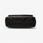 Bolsa feminina Transversal De Couro Modelo Camille Prestige  Black