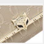Carteira Feminina Grande De Couro Refinado Modelo Foxer Sélune Beige