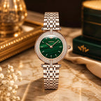 Relógio Feminino Quartzo Modelo Celebriné Green Gold