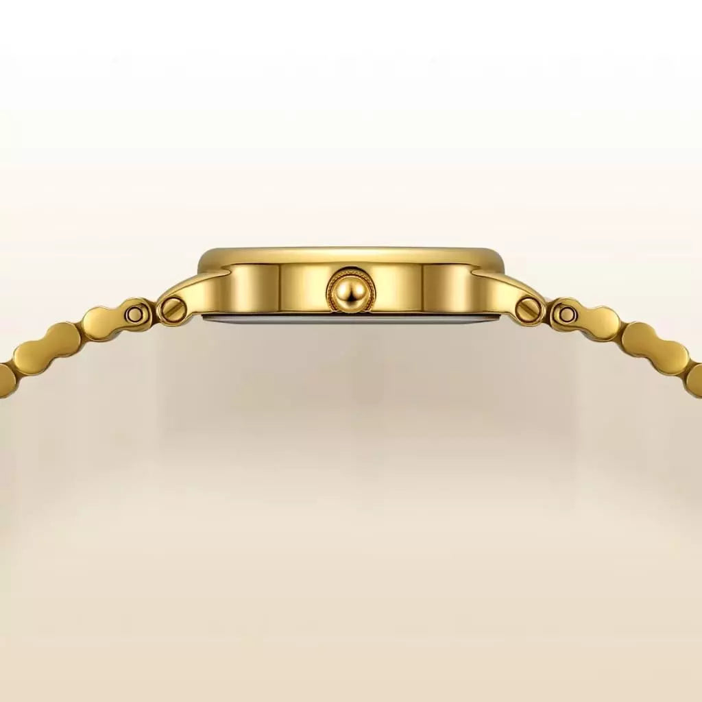 Relógio Feminino Dourado Pequeno Modelo Berny Vendôme  Emerald