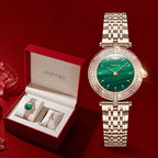 Relógio Feminino Quartzo Modelo Celebriné Green Gold