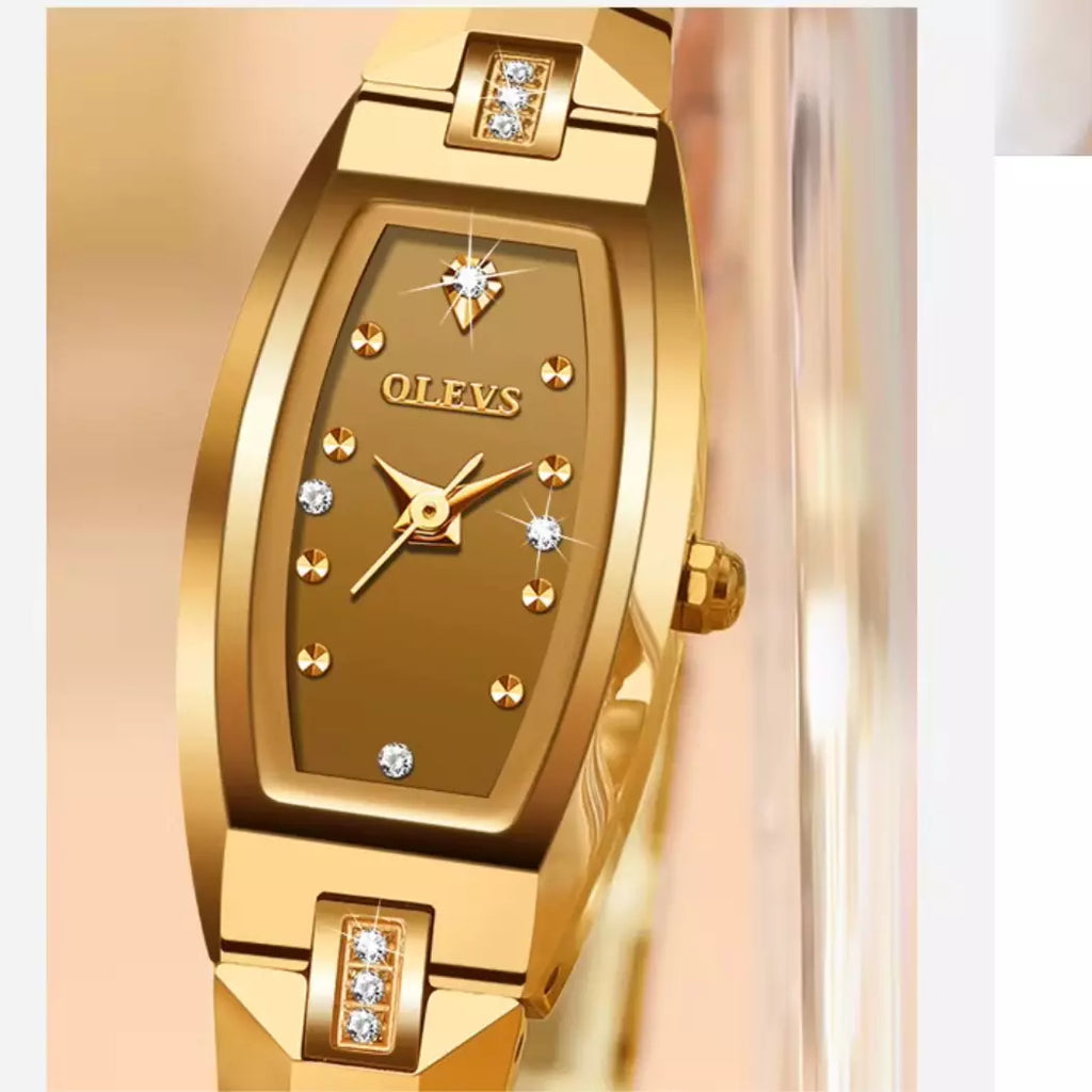Relógio Feminino Pequeno  Modelo  Auréline Gold