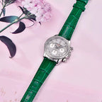 Relógio Feminino De Couro Pagani Design Seraphine Green