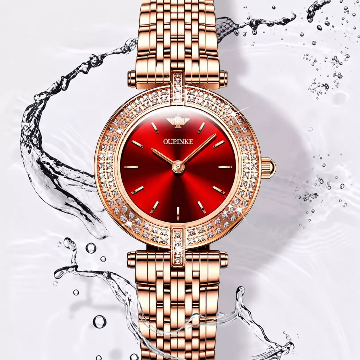 Relógio Feminino Quartzo Modelo Celebriné  Red Gold