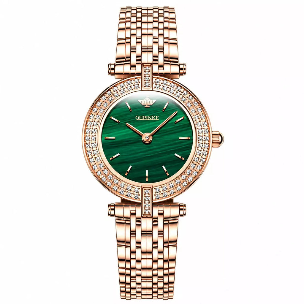 Relógio Feminino Quartzo Modelo Celebriné Green Gold