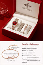 Relógio Feminino Quartzo Modelo Celebriné  Red Gold